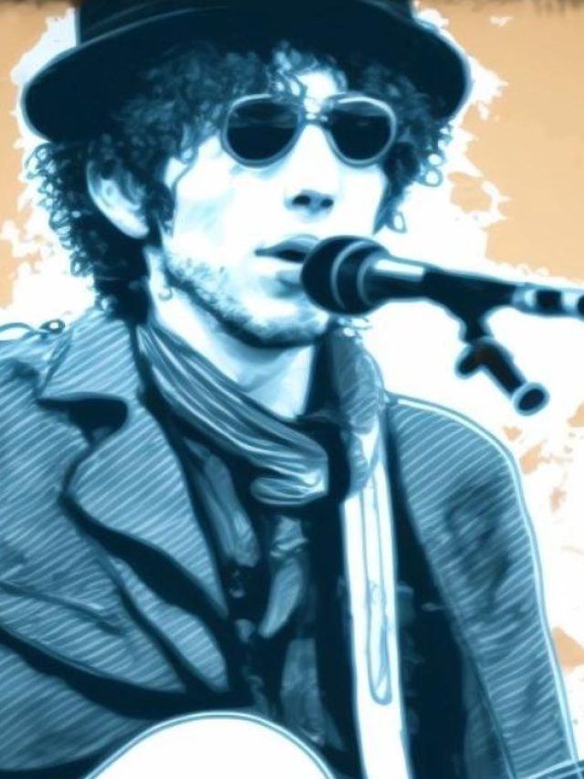 An illustration of Bob Dylan